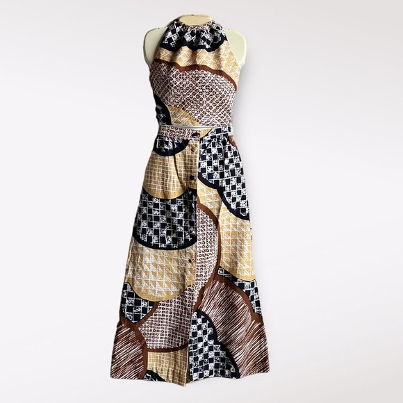 Malia Dresses & Skirts - 1970s Halter Top & Maxi Skirt 26 Waist